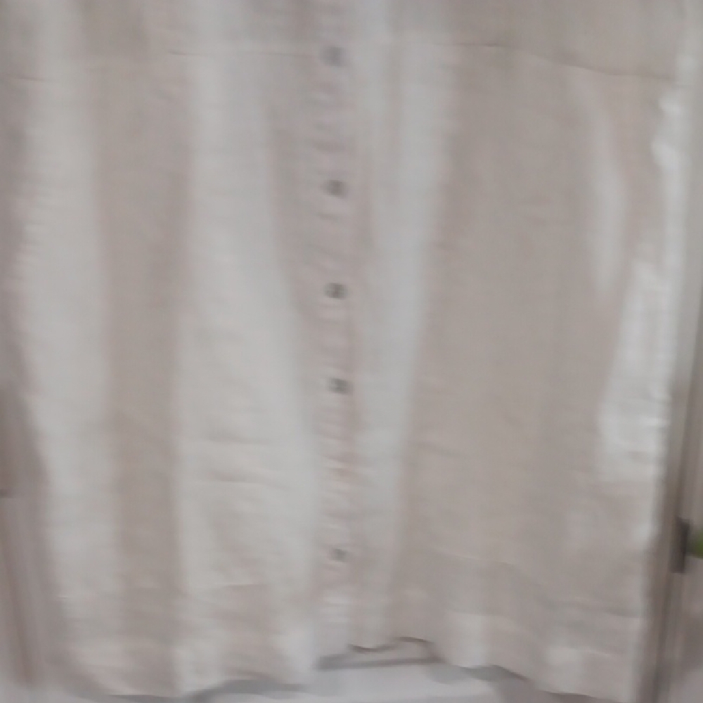 Lightweight White Button-Front Linen Dress - Picture 6 of 12